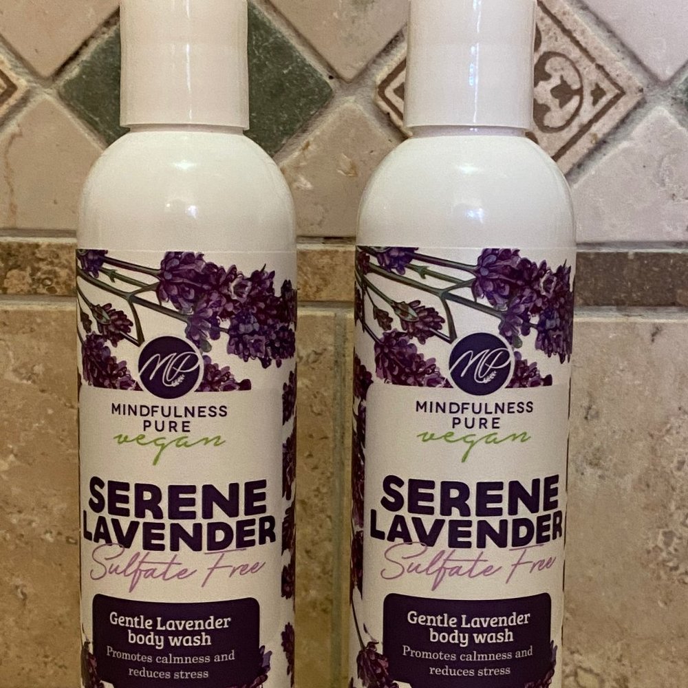 Lot of 2 New Natural Full Lavender Vegan Body Wash